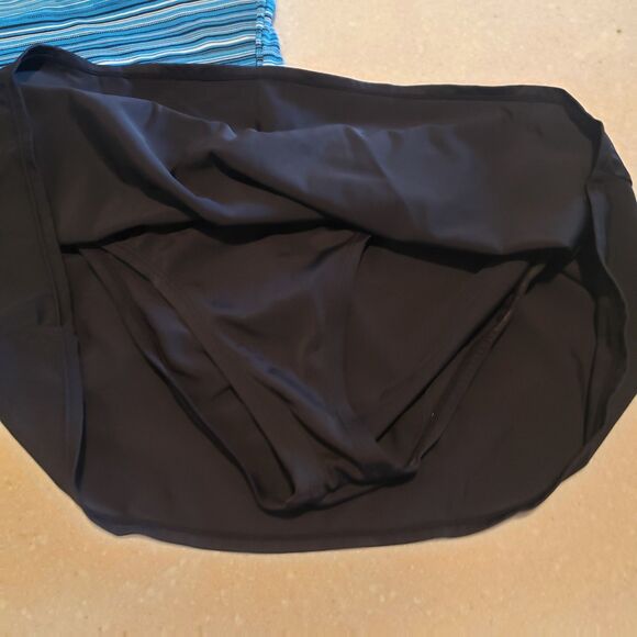 Nike Swimsuit Woman’s Size 8/10 Blue Yellow Black Tankini Skirt Bottom 2 Piece - Picture 6 of 8